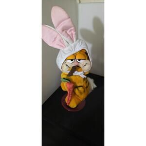 Vintage 1978 1981 Dakin GARFIELD EASTER BUNNY 8" FISHING CARROT Plush 3